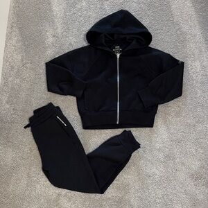 Abercrombie Kids Black Sweatpants and Hoodie Set